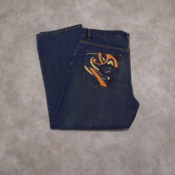 Evolution Jeans Evolution In Design Mens Jeans Orange Topstitching Sz 42x34 Poshmark